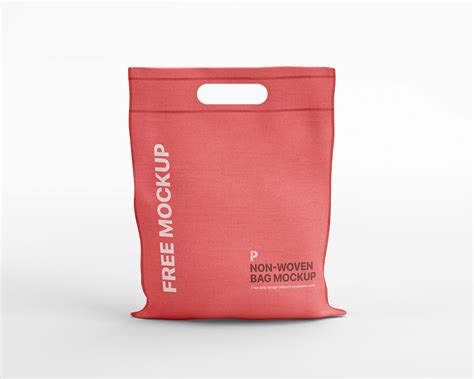 free non woven shopping bag mockup.